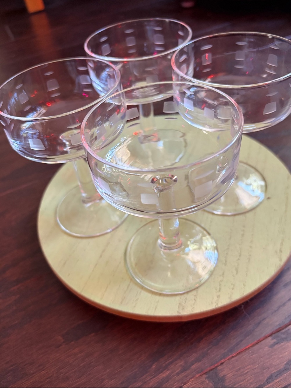 Clear Glass Coupe Dessert Glasses - Set of 4